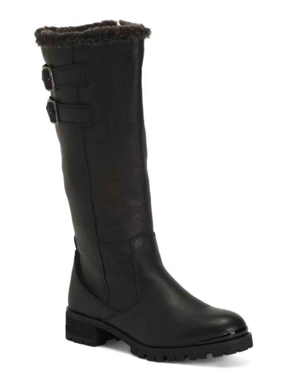 SANTANA CANADA Made In Italy Leather Napp Water Resistant Cozy Lined Tall Winter